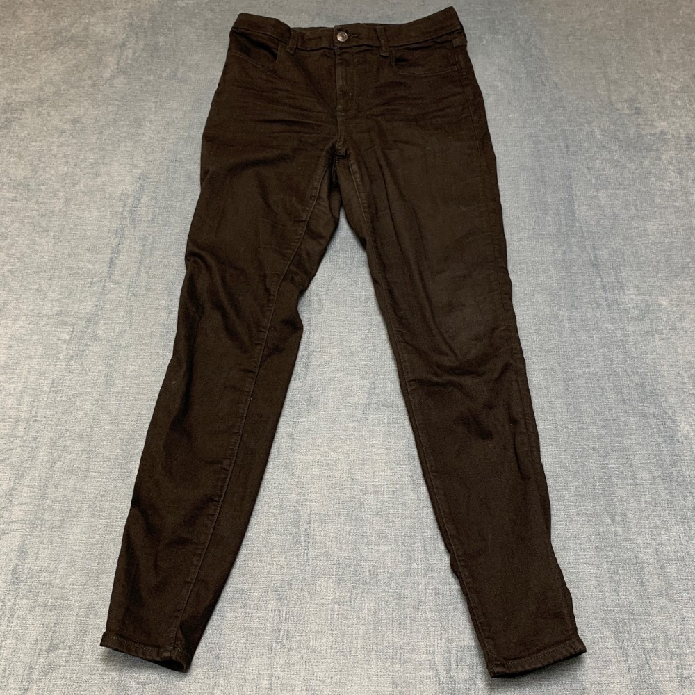 American Eagle Outfitters Next Level Stretch Jeans Womens 8 Black Denim Skinny